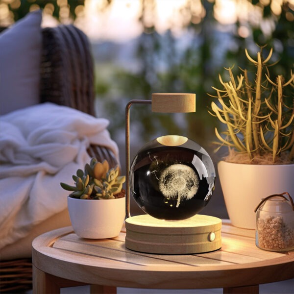 Crystal Ball Cosmic Dinosaur Indoor Night Light USB Power Warm Bedside Light Birthday Gift Night Lamp - Image 6