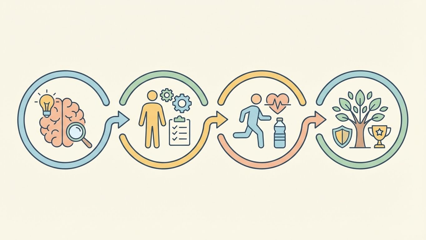 Flowchart showing the modern, personalized approach to weight management focusing on metabolic health