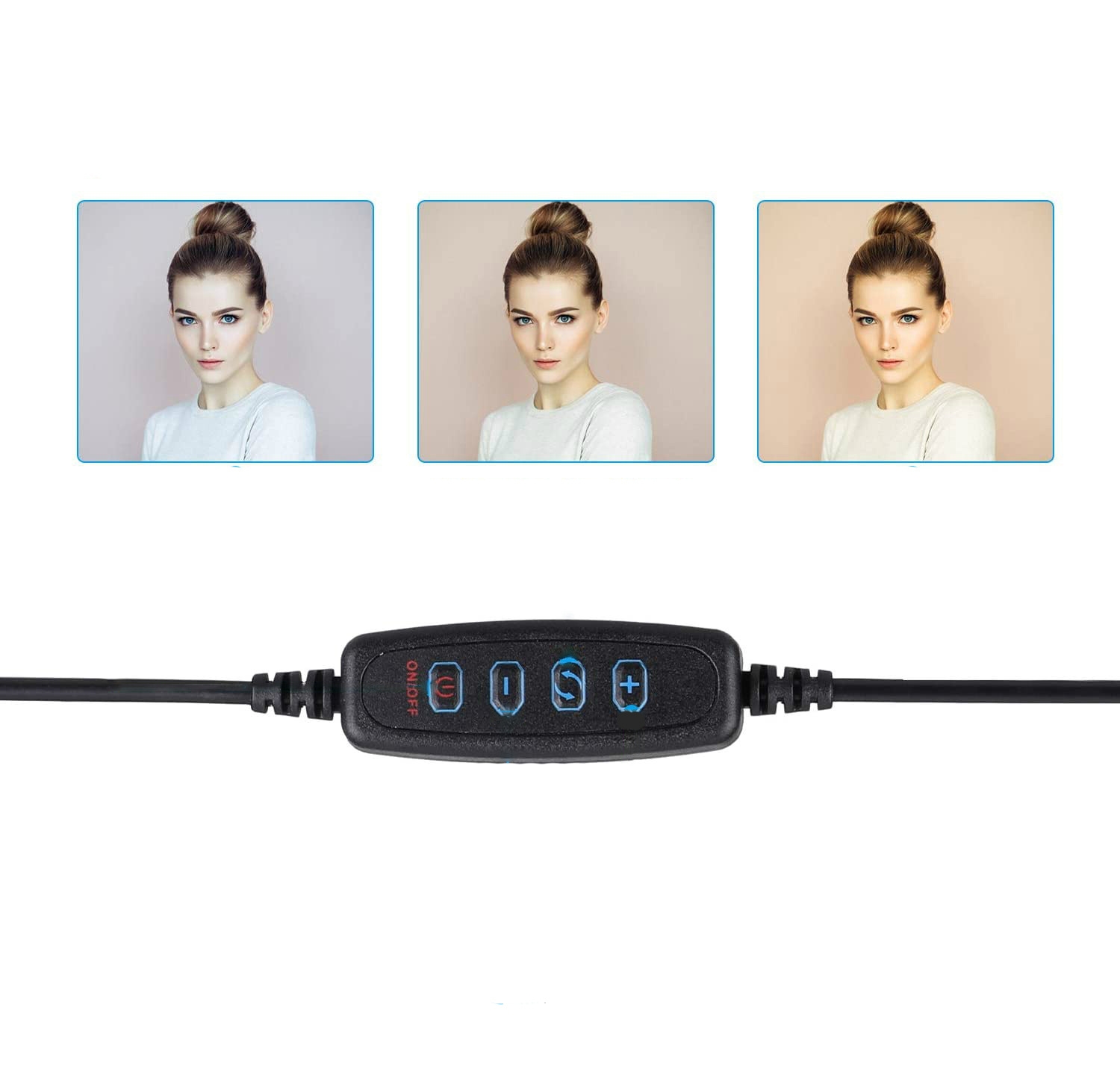USB LED Ring Light with Tripod + Bluetooth Remote (8/10 inch) - Image 4