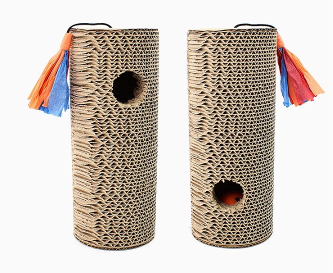 Cylindrical Cat Scratching Board (Corrugated Paper) - Image 4