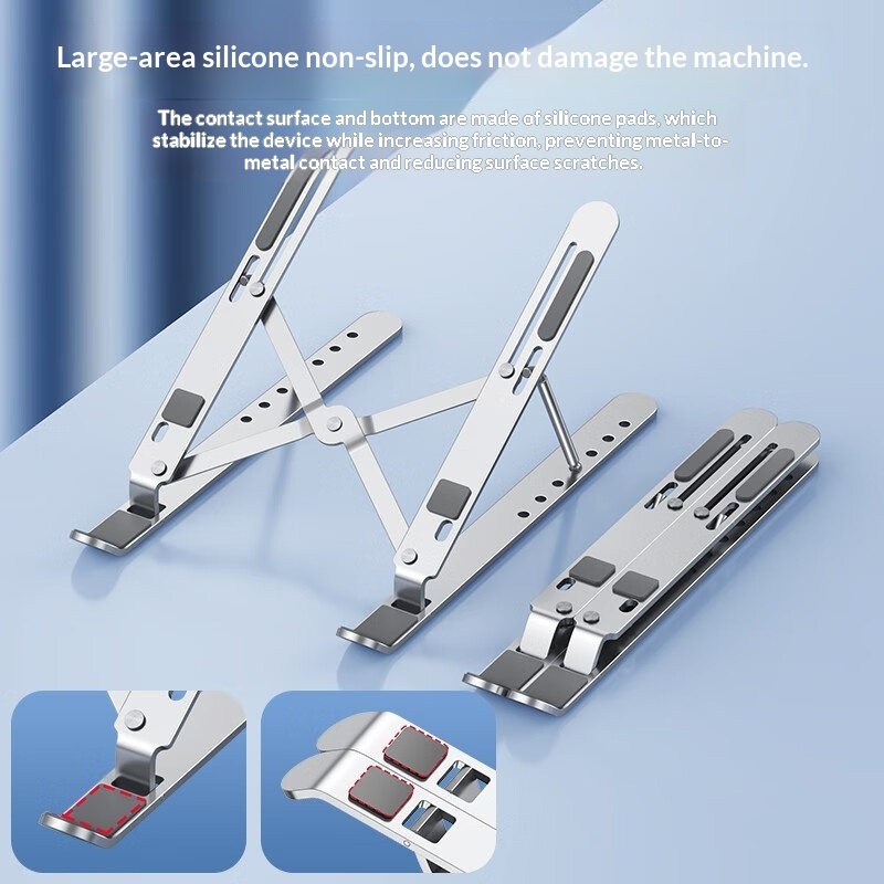 Foldable Aluminum Laptop Stand (Optional Fan) - Image 2