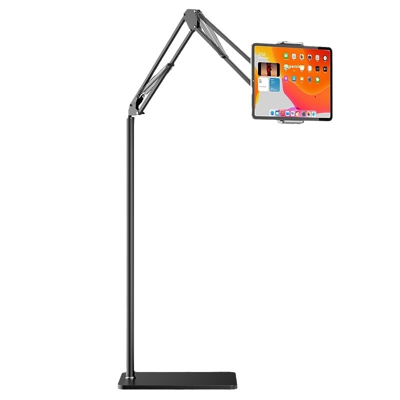 Universal Floor Tablet Stand (4–11 inch, Alloy, Black) - Image 5