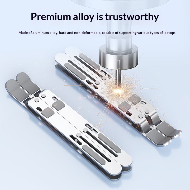 Foldable Aluminum Laptop Stand (Optional Fan)