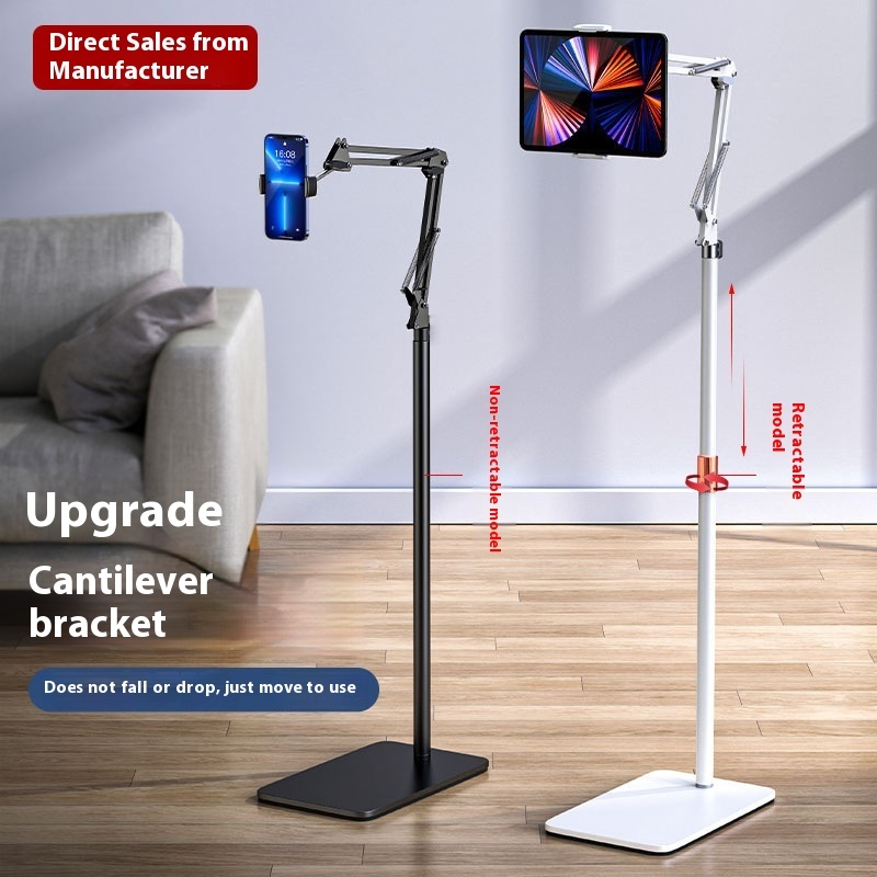 Universal Floor Tablet Stand (4–11 inch, Alloy, Black) - Image 4
