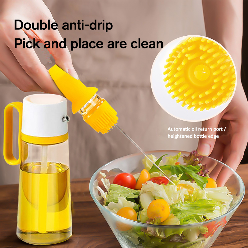 550ml Oil Sprayer + Brush Dispenser (Anti-Drip)