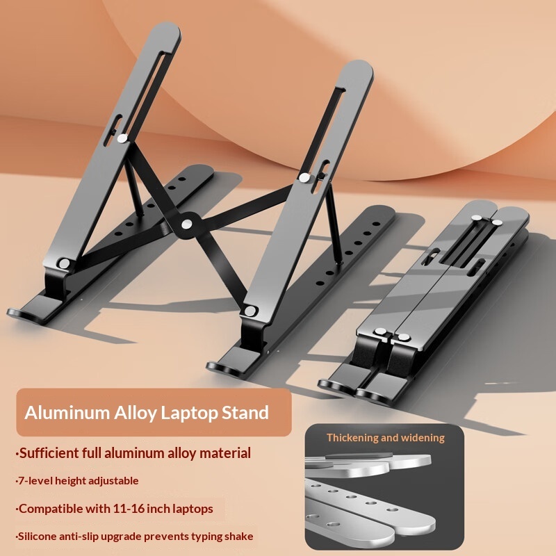 Foldable Aluminum Laptop Stand (Optional Fan) - Image 10