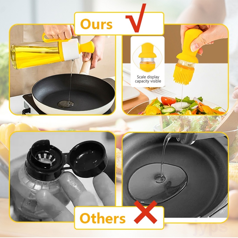 550ml Oil Sprayer + Brush Dispenser (Anti-Drip) - Image 8