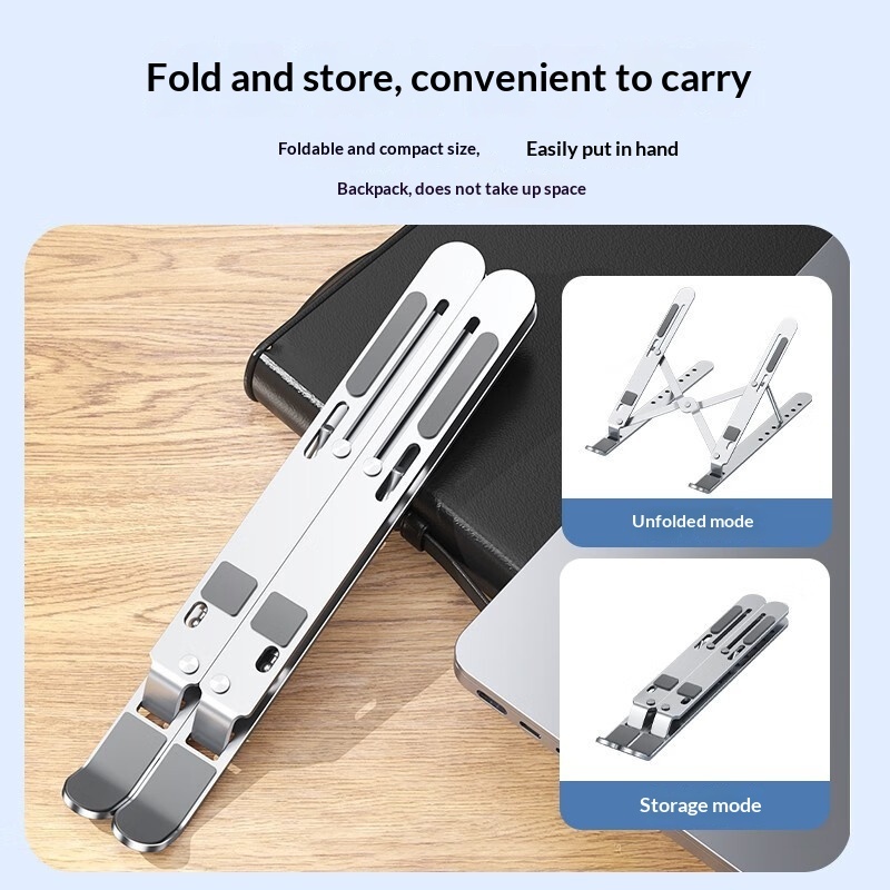 Foldable Aluminum Laptop Stand (Optional Fan) - Image 4